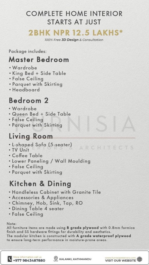 Affordable home interior in nepal