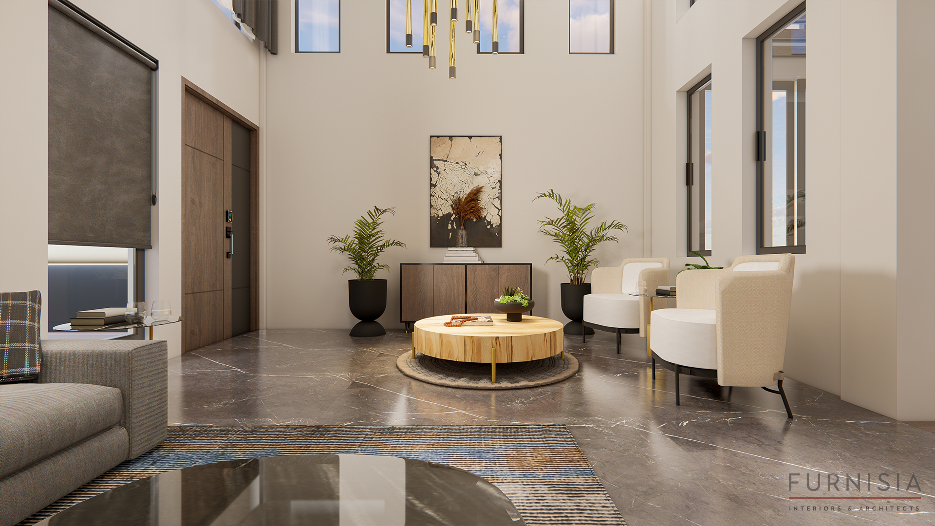 3BHK interior design in Birtamod by Furnisia Interiors